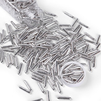 Cobakey Bright Silver Sprinkles For Cake Decorations 100G/ 3.52Oz Rods Metallic Pearl Sugar Sprinkles For Cupcake Toppers Wedding Party Valentines Halloween Christmas Supplies