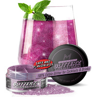 Mon  Gasque Purple Edible Glitter For Drinks Lavender 10G - Halloween Edible Glitter For Cocktails Purple - Edible Glitter Purple Food Coloring For Drinks - Edible Purple Glitter - Purple Drink Glitter