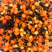 Halloween Sprinkles I 3.5 Oz I Orange And Black Sprinkles I Pumpkin Sprinkles I Cake Cupcake Toppers Cookie Dessert Sprinkles Decorations