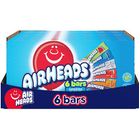 Airheads Halloween Trick Or Treat Candy Full Size Bars, Assorted Fruit Flavors Bulk Variety Pack, Individually Wrapped For Adults & Kids, Non-Melting, 6 Bars Per Theater Box (Box Of 12 Boxes)