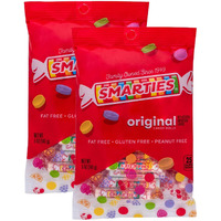 Smarties Candy Rolls Original Flavor Gluten Free & Vegan Delight | Classic Sweetness From Family Owned Since 1949 Peanut Free, Dairy Free & Allergen Free | Perfect Halloween Treat - 5 Ounce Pack Of 2