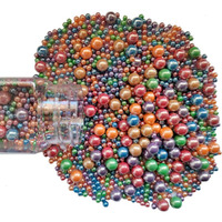 Edible Deep Colorful Sugar Pearls Candy Sprinkles 120G/ 4.23Ounce Baking Cake Sprinkles Cupcake And Cake Topper Cookie Decorations Wedding Party Valentines Halloween Christmas Supplies