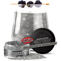 Mon  Gasque Silver Edible Glitter For Cocktails Silver 10G - Halloween Edible Silver Glitter - Silver Food Coloring - Edible Glitter Silver & Silver Fondant - Silver Drink Glitter - Cake Glitter