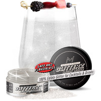 Mon  Gasque White Edible Glitter For Cocktails White 10G - Halloween Edible White Glitter For Drinks - Vegan Edible Glitter White Edible Glitter Flakes - Edible Glitter For Drinks & Drinks Glitter