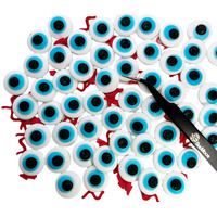 Blue Candy Eyes For Decorating Big Blue Eyeball Sprinkles Blue Googly Eyes Edible Blue Eyeballs For Cupcakes Blue Eyes Edible Large Candy Eyeballs Halloween Eyes Sprinkles 2.75 Oz With Tweezers