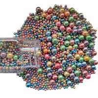 Edible Light Colorful Sugar Pearls Candy Sprinkles 120G/ 4.23Ounce Baking Cake Sprinkles Cupcake And Cake Topper Cookie Decorations Wedding Party Valentines Halloween Christmas Supplies