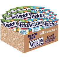 Welch's Fruit Snacks, Mixed Fruit & Summer Fruits Variety Pack, Perfect Halloween Candy Bulk Pack, Gluten Free, 0.8 Oz Individual Single Serve Bags (Pack Of 60)