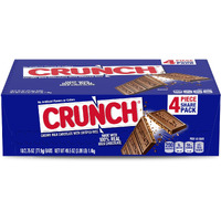 Crunch, Bulk 18 Count, Milk Chocolate And Crisped Rice, Share Size, Individually Wrapped Candy Bars, Halloween Candy, 2.75 Oz Each