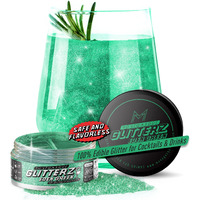 Mon  Gasque Green Edible Glitter Green 10G - Halloween Green Edible Glitter For Drinks Green - Edible Glitter For Cocktails Green Edible Green Glitter For Drinks - Green Drink Glitter & Green Drink Dye