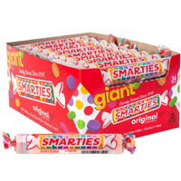 Smarties Candy Rolls Original Flavor Bulk Gluten Free & Vegan Delight Classic Sweetness From Family Owned Since 1949 Peanut Free Dairy Free Perfect Halloween Treat - 2.2 Pound (36 Counts)