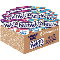 Welch's Fruit Snacks, Mixed Fruit & Berries 'N Cherries Variety Pack, Perfect Halloween Candy Bulk Pack, Gluten Free, 0.8 Oz Individual Single Serve Bags (Pack Of 60)