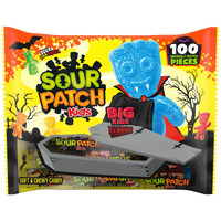 Sour Patch Kids Big Individually Wrapped Soft & Chewy Halloween Candy, 100 Pieces