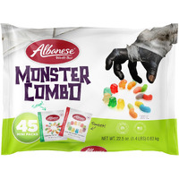 Albanese World's Best, Sweet & Sour Monster Combo, 45-0.5Oz Trick Or Treat Bags Of Halloween Candy