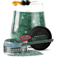 Mon  Gasque Emerald Green Edible Glitter Green 10G - Halloween Green Edible Glitter For Drinks Green - Edible Glitter For Cocktails Green - Edible Green Glitter For Drinks - Green Drink Glitter