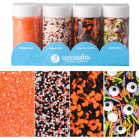 Sweets Indeed Sprinkles, Halloween Sprinkles, Candy Eyeballs, 4 Pack, 10.90 Ounces, Edible Sprinkle Mix, Perfect For Cake Decorations, Baking, Ice Cream, Cookies, Cupcake Topper, 10.90 Ounces (Halloween)