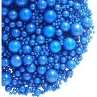 Blue Sprinkles Edible Pearls For Cake Decorating Royal Navy Blue Pearl Sprinkles 120G/ 4.23Ounce Cake Sprinkles Cupcake And Cake Topper Cookie Baking Decorations Wedding Halloween Christmas Supplies