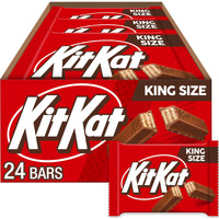 Kit Kat Milk Chocolate Wafer King Size, Halloween Candy Bars, 3 Oz (24 Count)