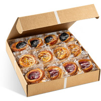 Fruit Danish Pastries | Christmas Holiday Corporate Food Gifts In Gift Box |12 Individually Wrapped Assorted Fruit Filled Cinnamon Buns | Halloween, Thanksgiving-Sterns Bakery