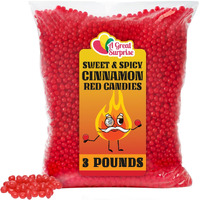 Red Cinnamon Candy - 3 Pounds - Red Halloween Candy - Hot Red Cinnamon Candy - Spicy-Sweet Red Candies For Buffet - Imperial Candies For Machine Refills - Bulk Unwrapped Candy - Small Loose Candies