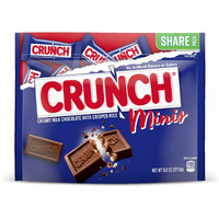 Crunch, Minis, Bulk 8 Count, Milk Chocolate And Crisped Rice, Individually Wrapped Candy Bars, Halloween Candy, 9.8 Oz Each