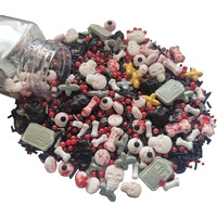 1 Bottle Edible Bloody Eyeball And Bones Mixing Sprinkles 3.53Oz/ 100G | Edible Cake Cupcake Sprinkles For Decorating | Cookie And Ice Cream Topper Decorations Halloween Sprinkles
