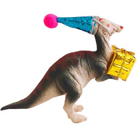 Parasaurolophus Dinosaur Cake Toppers, Parasaurolophus Dinosaur Cake Topper With Birthday Party Hat For Boys Girls Wild One Birthday Party Cake Topper