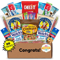 Hangry Kits Congratulations Gifts For Men And Women - Send-Congratulations Gift Basket Care Package To A Friend Or Loved One. Delicious Variety Of Comforting Snacks
