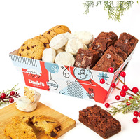 Davids Cookies Holiday Cookie Gift Basket In Winterwonderland Crate - Deliciously Flavored Cookies - Gourmet Chocolate Chunk Cookies, Butter Pecan Meltaways, And Chocolate Chip Brownies
