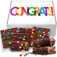Congrats Gift Basket Chocolate Brownies Congratulations Large Food Gift Individually Wrapped For Men Women Package | Nut Free | Kosher