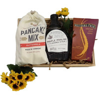 Gift Basket Village: Gourmet Breakfast Gift Crate - Artisan Pancake Mix, Premium Syrup & Rich Coffee