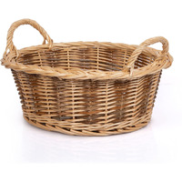 Rurality Small Empty Gift Basket To Fill Chocolate,Nuts,Coffee,Cookies For Women,Holiday,Easter,Mother's Day,Birthday Wicker Present Hamper With Handle,Small