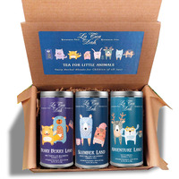 Little Animals Tea Gift Basket By La Tea Dah | Caffeine Free Tea For Kids | Children's Herbal Tea Sampler For Movie Night, Baby Shower, Kids Tea Set | Tea Party Supplies (36 Decaf Tea Sachets)