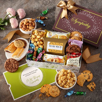 Broadway Basketeers Sympathy Gift Basket For Condolences, Delivery With Prime Gourmet Treats Gift Box, Individually Wrapped Desserts & Snacks Care Package For Men, Women, Grief, Memorial, Remembrance