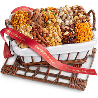 A Gift Inside Congratulations Snacks And Nuts Gift Basket