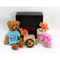 Gift Basket Village - Breast Cancer Care Package: Support & Comfort Gift Set With Mints, Chapstick, Decorative Box, Candies, Plush & Mug - Handcrafted In Usa