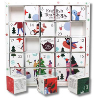 English Tea Shop Organic White Ornaments Advent Calendar Puzzle 25 Loose Leaf Tea Pyramid Bags