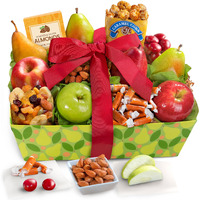 A Gift Inside Orchard Delight Fruit And Gourmet Basket