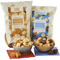 Moose Munch Premium Popcorn - Milk Chocolate And Caramel Mix Duo, Milk Chocolate Caramel Popcorn, Sweet And Salty Treats, Gift Basket
