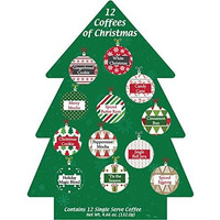 Christmas Coffee Gift 12 Single Serve Keurig Compatible K Cups Coffee Pods Advent Calendar For Adults Assortment- Holiday Coffee Gift Box Set - Best Xmas Present Idea/Stocking Stuffer