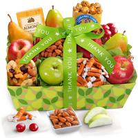 A Gift Inside Thank You Orchard Delight Fruit And Gourmet Basket