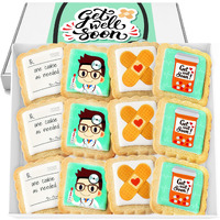 Get Well Soon Gift Cookies Basket Box For Kids And Adults After Surgery Care Package Feel Better Sick | 12 Pack | Nut Free | Kosher