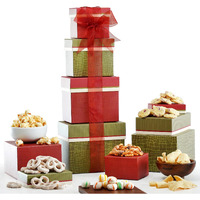 Gourmet Food Fathers Day Gift Basket Tower Snack Gifts For Women, Men, Families, College - Appreciation, Thank You, Congratulations, Corporate, Get Well Soon Care Package
