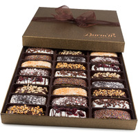 Chocolate Biscotti Gift Basket, 24 Gourmet Chocolate Cookies Gift Box, Gifts For Food Delivery Ideas For Women Men Grandma Teachers