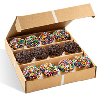 Gourmet Cookie Gift Box | 12 Individually Wrapped Sprinkle Cupcakes | Valentine Cookie Basket | Christmas, New Years & Birthdays | Men, Women & Kids | Sterns Bakery (Sprinkle Cupcake Gift Pack)
