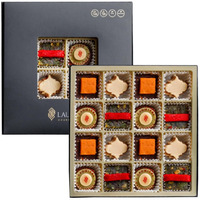 Laumiere Gourmet Fruits - Le Cadeau Parfait Collection Square (16 Pcs) - Gift Dried Fruits And Nuts Basket - Gluten Free - No Added Cane Sugar