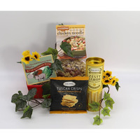 Gift Basket Village Soups On Gift Tray: Cozy Pasta, Gourmet Dip Mix, Rolled Wafers, Crackers, Perfect Comfort Food Set, 12X8X4   , 1.25 Lbs