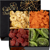 Dried Fruit Gift Basket - 4 Variety Box - Healthy Gourmet Dried Fruit Gift Tray - Birthday Gourmet Gift - House Warming Food Gift - Dried Fruit Gift Box For Men/Women