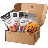 People's Choice Beef Jerky - Jerky Box - Sweet Tooth - Unique Gift For Men - Protein Snacks Military Care Package - Men Christmas Gift Ideas - Meat Snack Sampler Gift Basket - 4 Bags