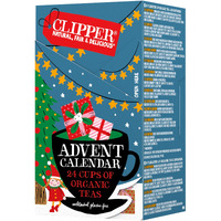 Clipper Tea, Christmas Advent Holiday Tea Calendar, 12 Natural Organic Flavors, Fairtrade, Organic & Plant-Based, British Tea, 1 Variety Pack, 24 Individual Unbleached Tea Bags
