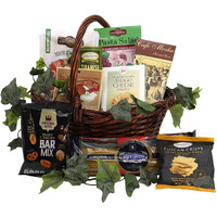 Gift Basket Village Italian Themed Dinner For Two: Gourmet Pasta Assortment, Sauce, Cheese Straws, Wafers, Coffee, Crackers, Snack & Dip Mix, Whisk, 12X8X12   , 4.44 Lbs